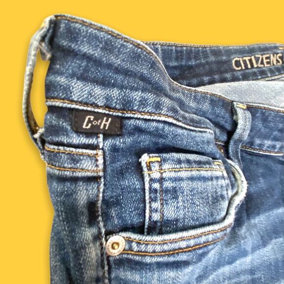 Citizens of Humanity Straight Leg Med-Dark Wash Cotton Denim Blue Jeans Size 29 - Picture 4 of 12